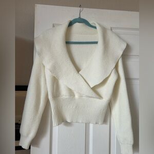Shawl collar Women's sweater
